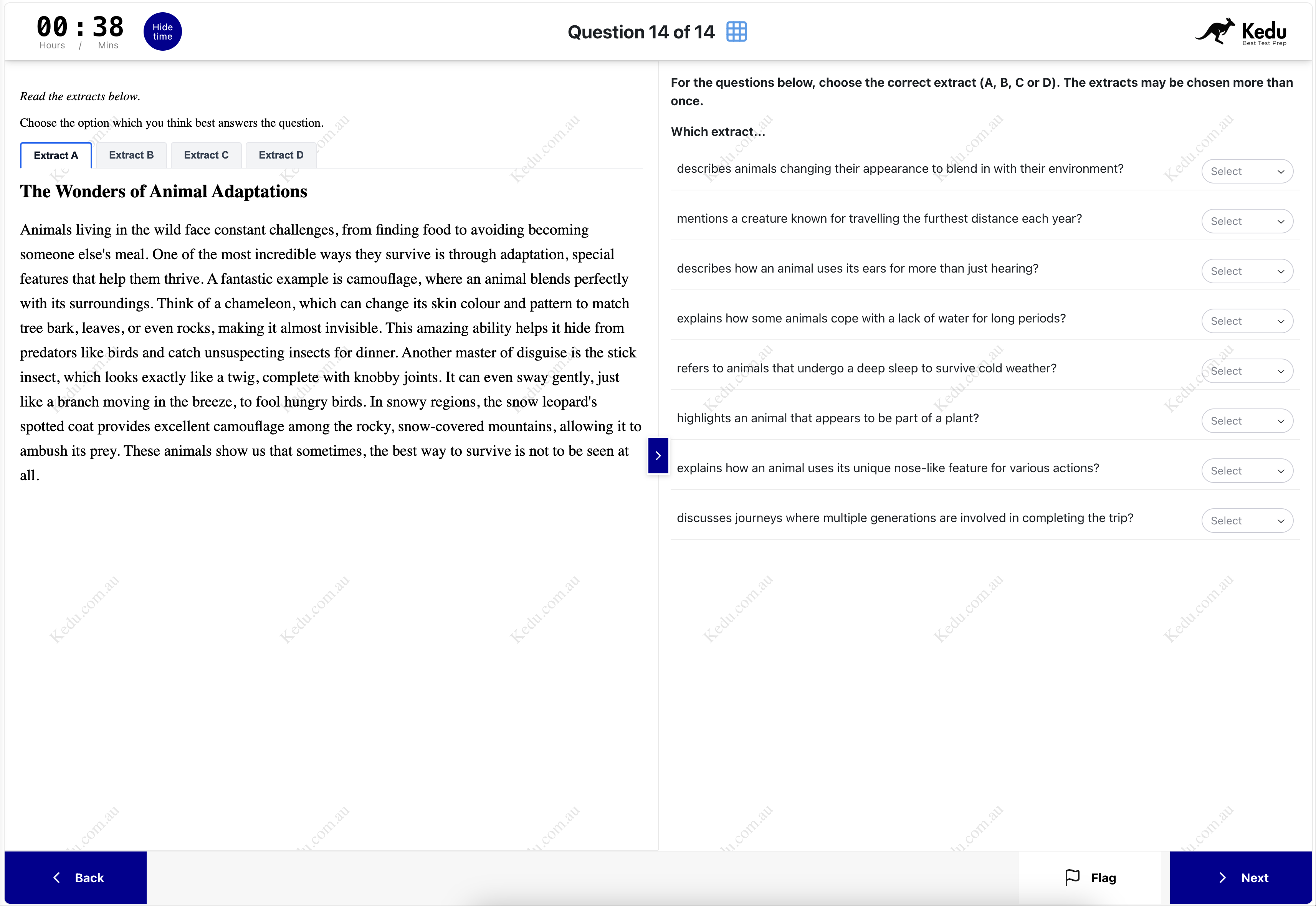 100% same with NSW official exam UI